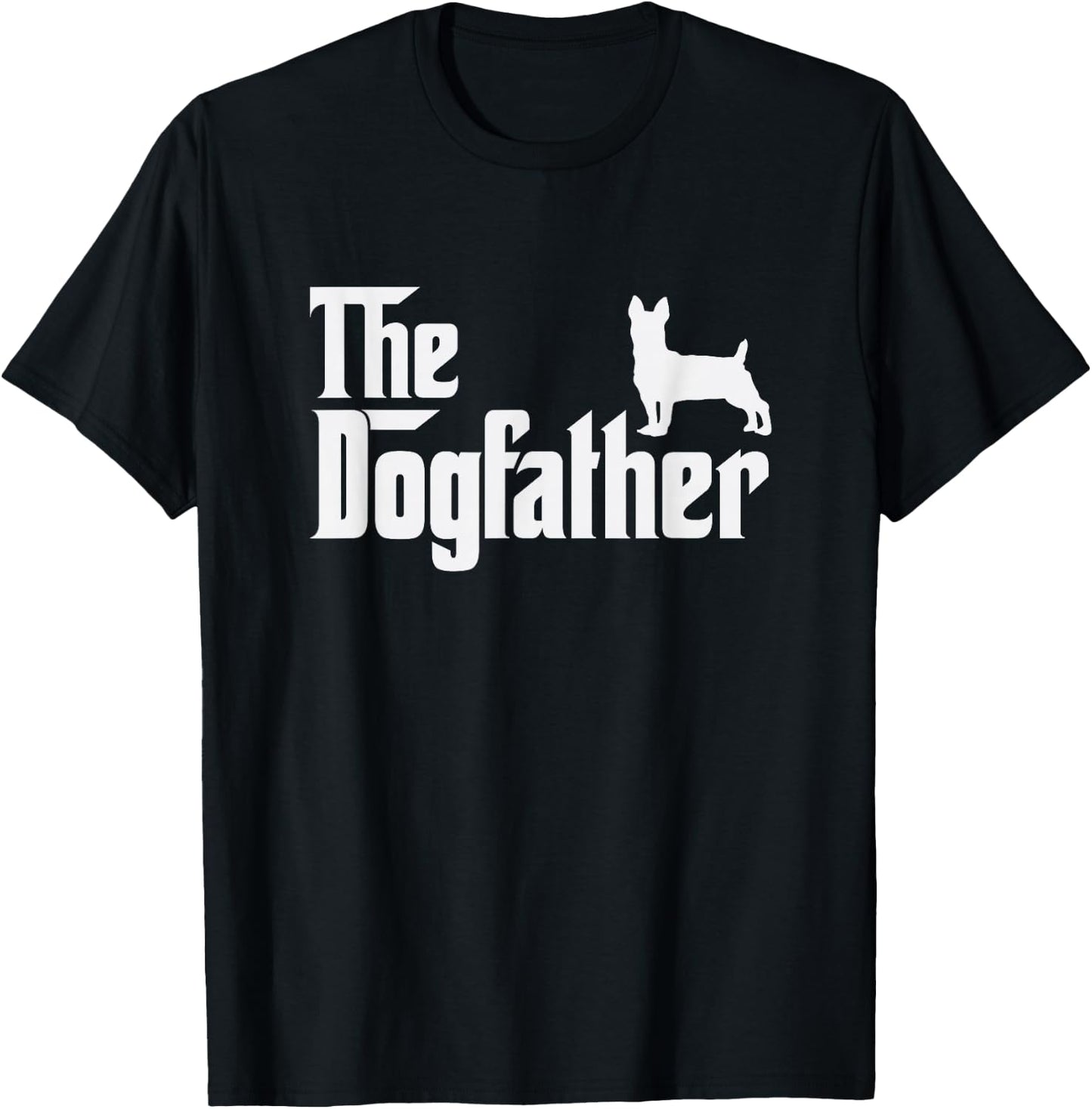 teddy roosevelt terrier DogFather Funny Dog Dad T-Shirt - T-Shirt | Black