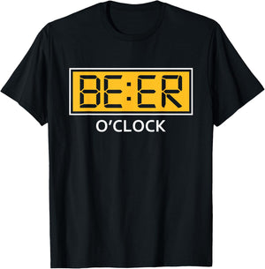 Beer o clock Funny Beerfest Beer Drinking T-Shirt - T-Shirt | Black