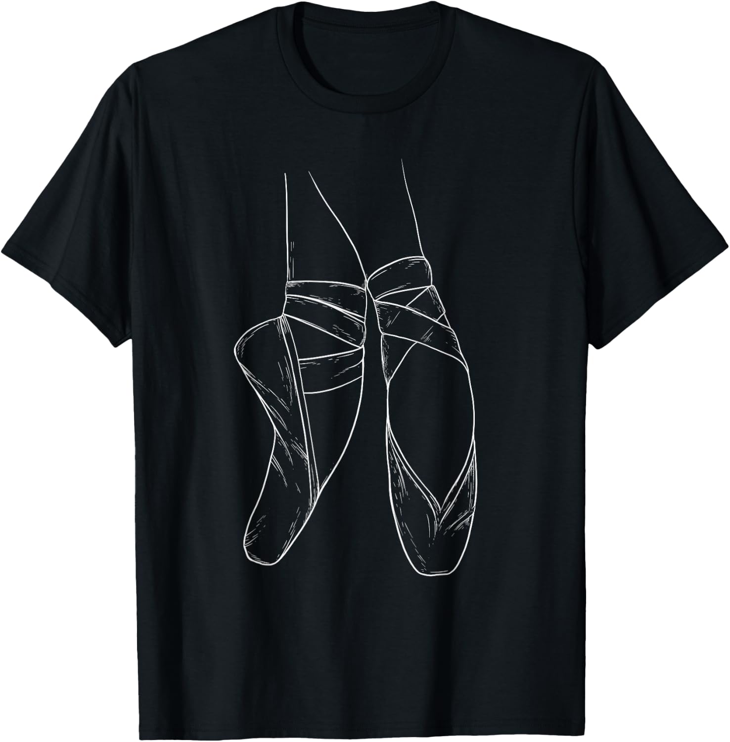 Toe Dancing - Female Ballet Dancer Ballerina Pointe Barre T-Shirt - T-Shirt | Black