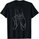 Toe Dancing - Female Ballet Dancer Ballerina Pointe Barre T-Shirt - T-Shirt | Black