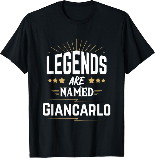 Legends Are Named Giancarlo T-Shirt - T-Shirt | Black