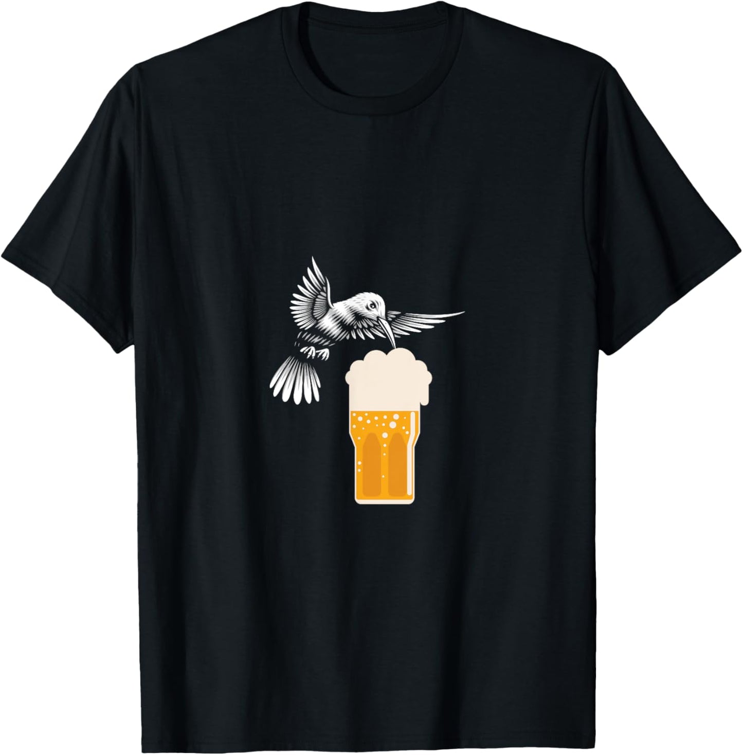 Hummingbird Beer Hummingbird Gift Bird Lover T-Shirt - T-Shirt | Black
