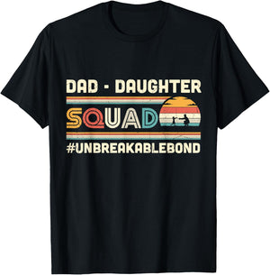 Dad Daughter Squad Daddy's Girl Family Matching Papa Father T-Shirt - T-Shirt | Black