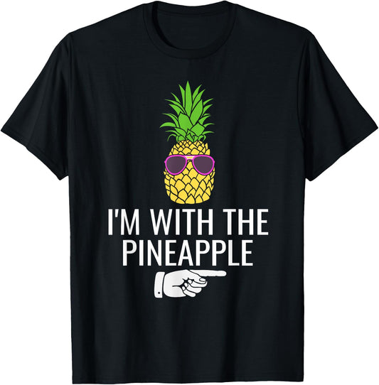 I'm with Pineapple Shirt Funny Pineapple Halloween Costume T-Shirt - T-Shirt | Black