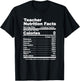 Teacher Nutrition Facts Funny Teacher Nutrition Facts Men Women T-Shirt - T-Shirt | Black