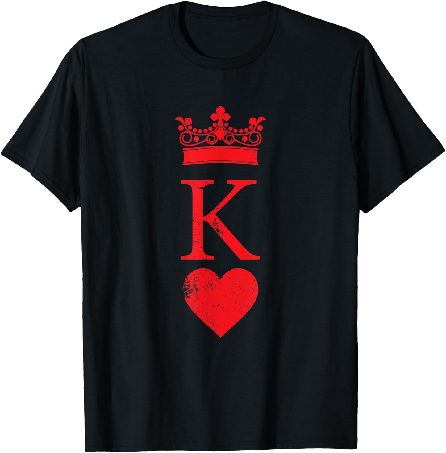 King of Hearts Halloween Costume Vintage Poker Cards King T-Shirt - T-Shirt | Black