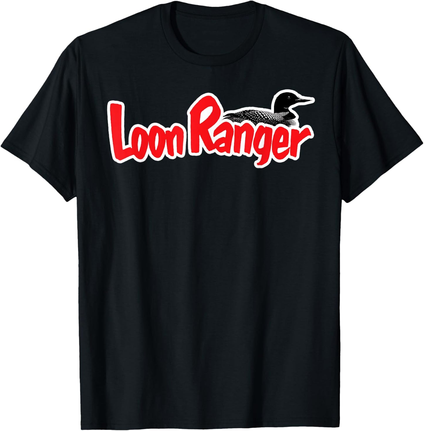 Loon Ranger Watching Birdwatching Birdwatcher Birding T-Shirt - T-Shirt | Black