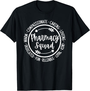 Pharmacy Squad Life Pharmacist Rx Tech Appreciation Vintage T-Shirt - T-Shirt | Black