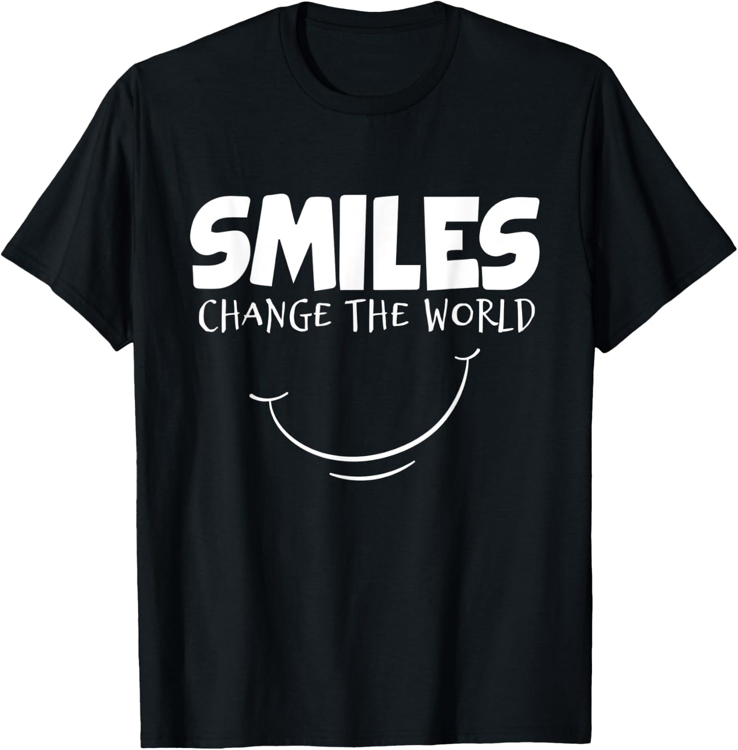 Teacher Gift Love To Smile Smiles Change The World T-Shirt - T-Shirt | Black