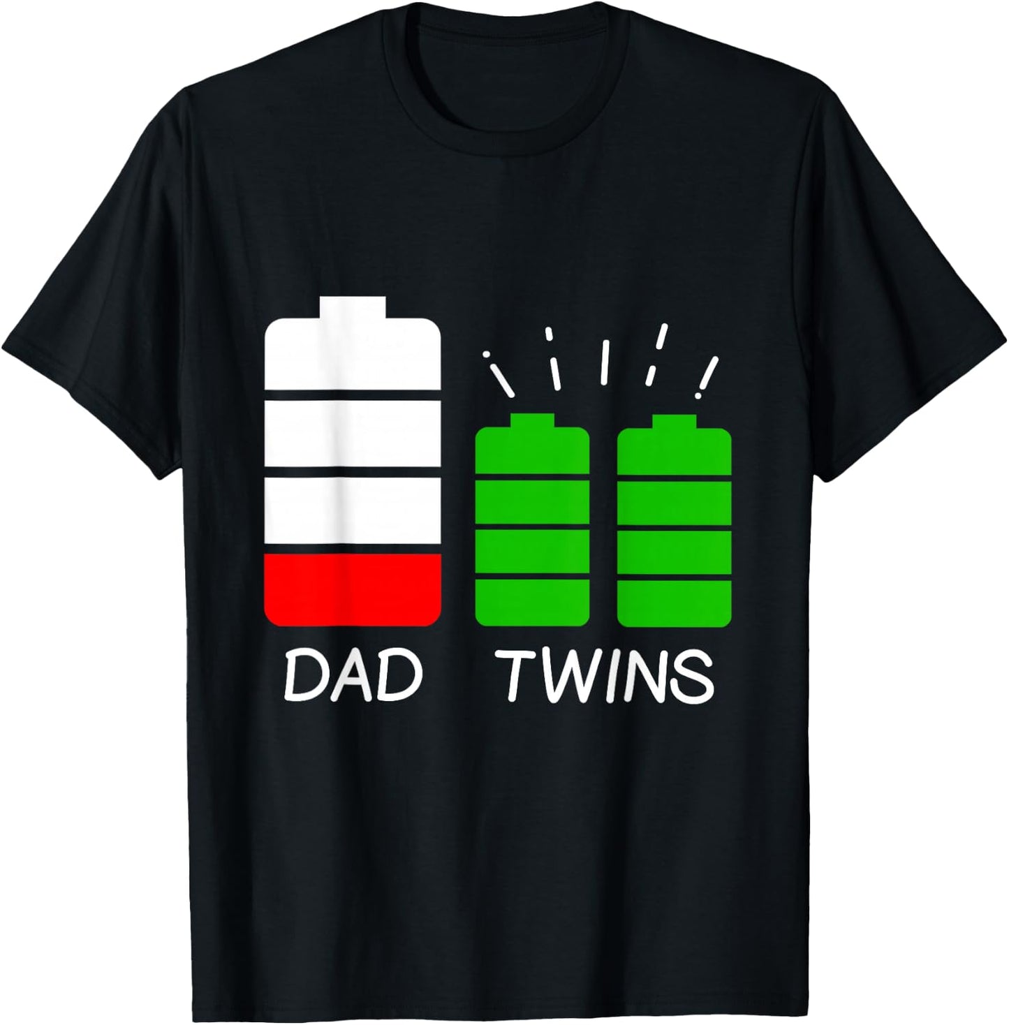 Funny Dad From Twins Father T-Shirt - T-Shirt | Black