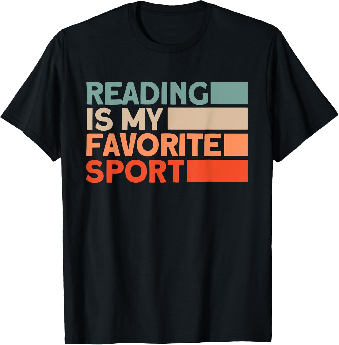 Reading Is My Favorite Sport Bookworm T-Shirt - T-Shirt | Black