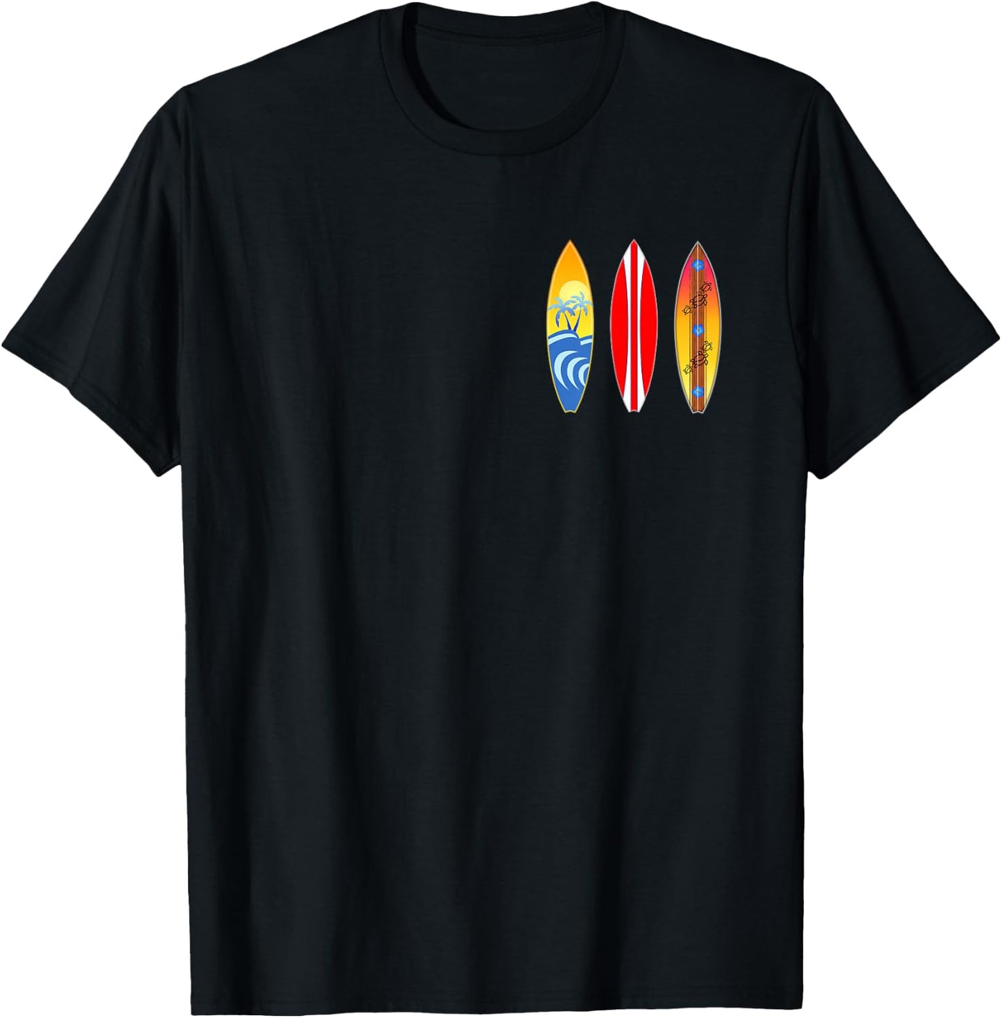 Hawaii Island State Flag Water Sports (2-Sided) T-Shirt - T-Shirt | Black