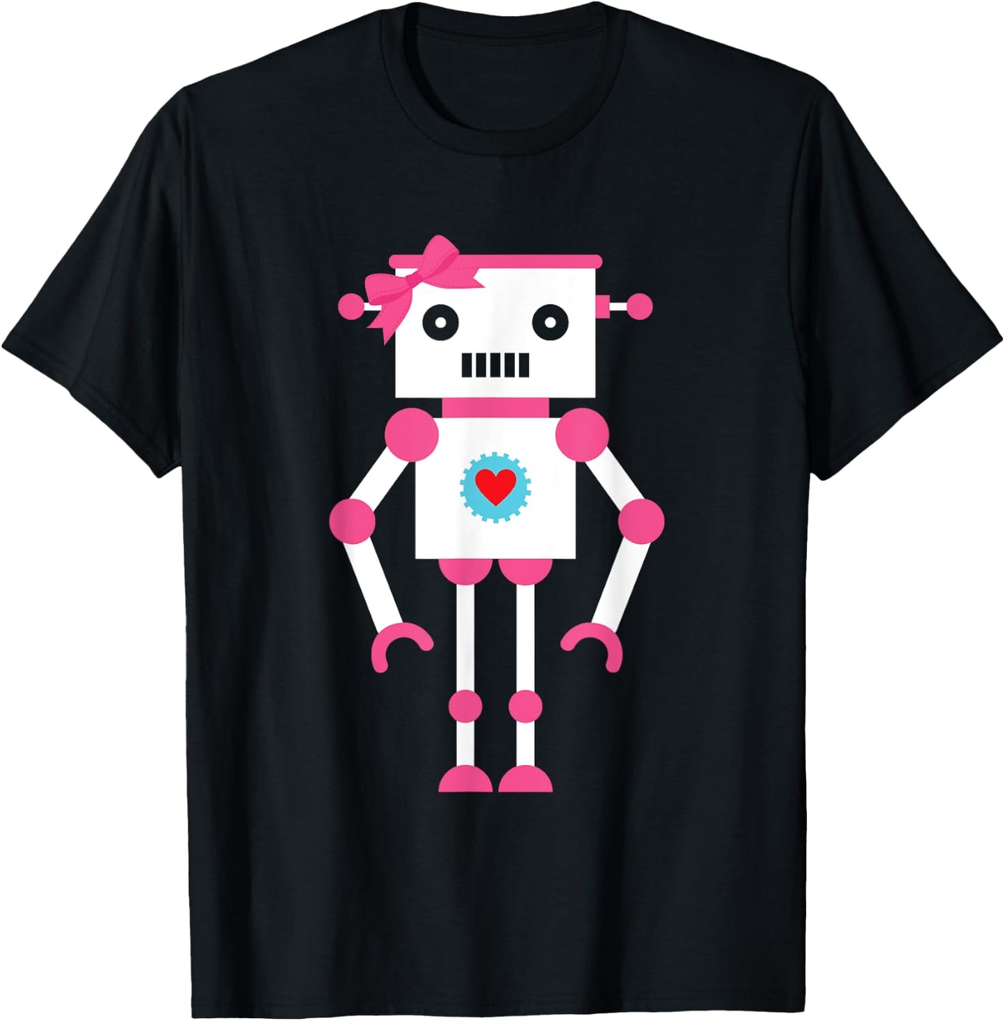 Cute Robot Girl | Robotics | Robot T-Shirt - T-Shirt | Black