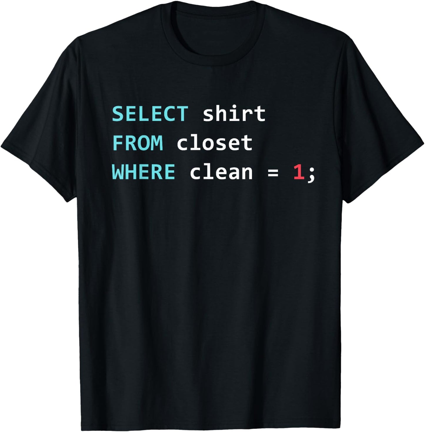 SQL Query SQL Database SELECT T-Shirt - T-Shirt | Black