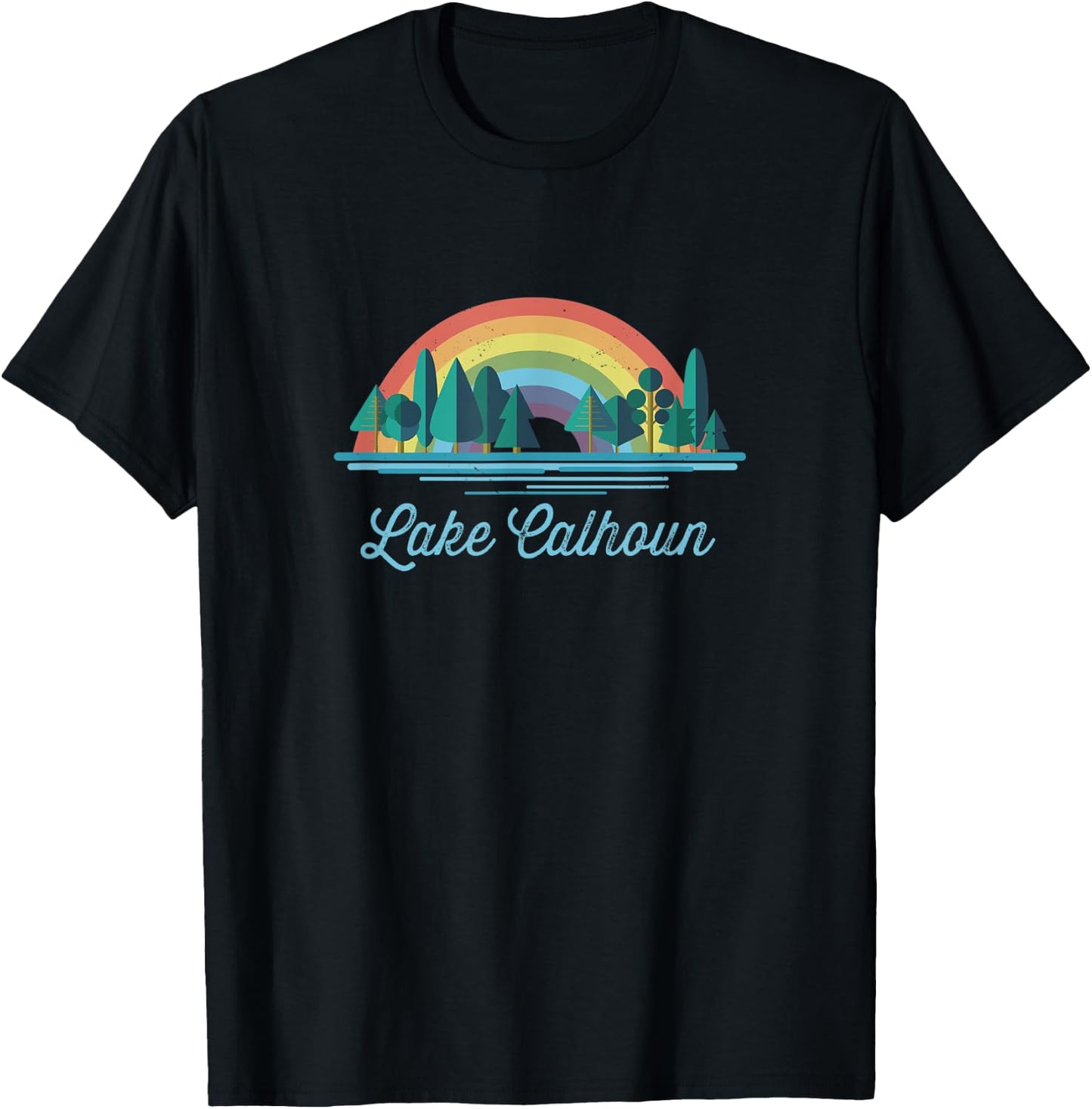 Lake Calhoun - Rainbow Lake Souvenir T-Shirt - T-Shirt | Black