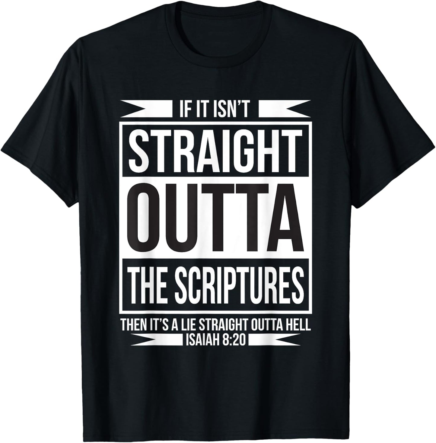 Straight Outta the Ecripturs Christian Believers T-Shirt - T-Shirt | Black