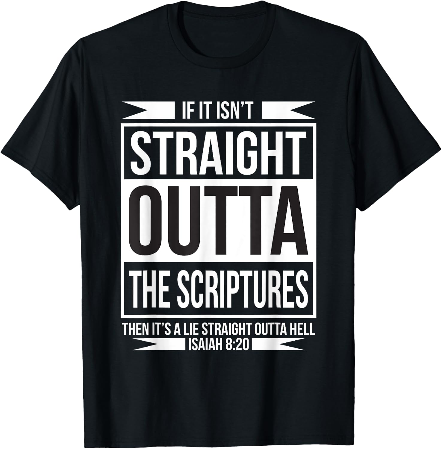 Straight Outta the Ecripturs Christian Believers T-Shirt - T-Shirt | Black