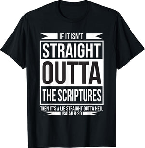 Straight Outta the Ecripturs Christian Believers T-Shirt - T-Shirt | Black