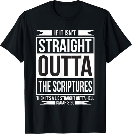 Straight Outta the Ecripturs Christian Believers T-Shirt - T-Shirt | Black