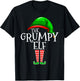 The Grumpy Elf Family Matching Group Christmas T-Shirt - T-Shirt | Black