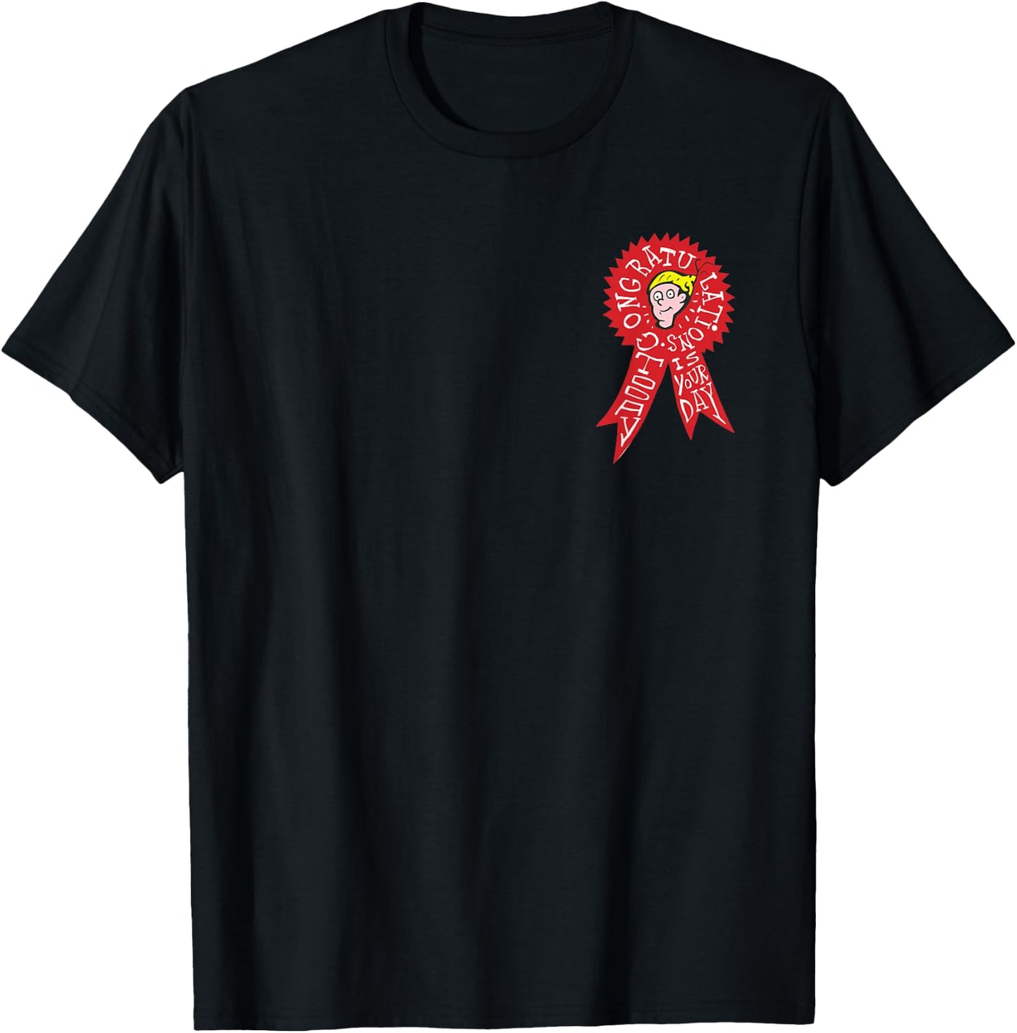 Dr. Seuss Oh the Places You'll Go Today is Your Day Badge T-Shirt - T-Shirt | Black