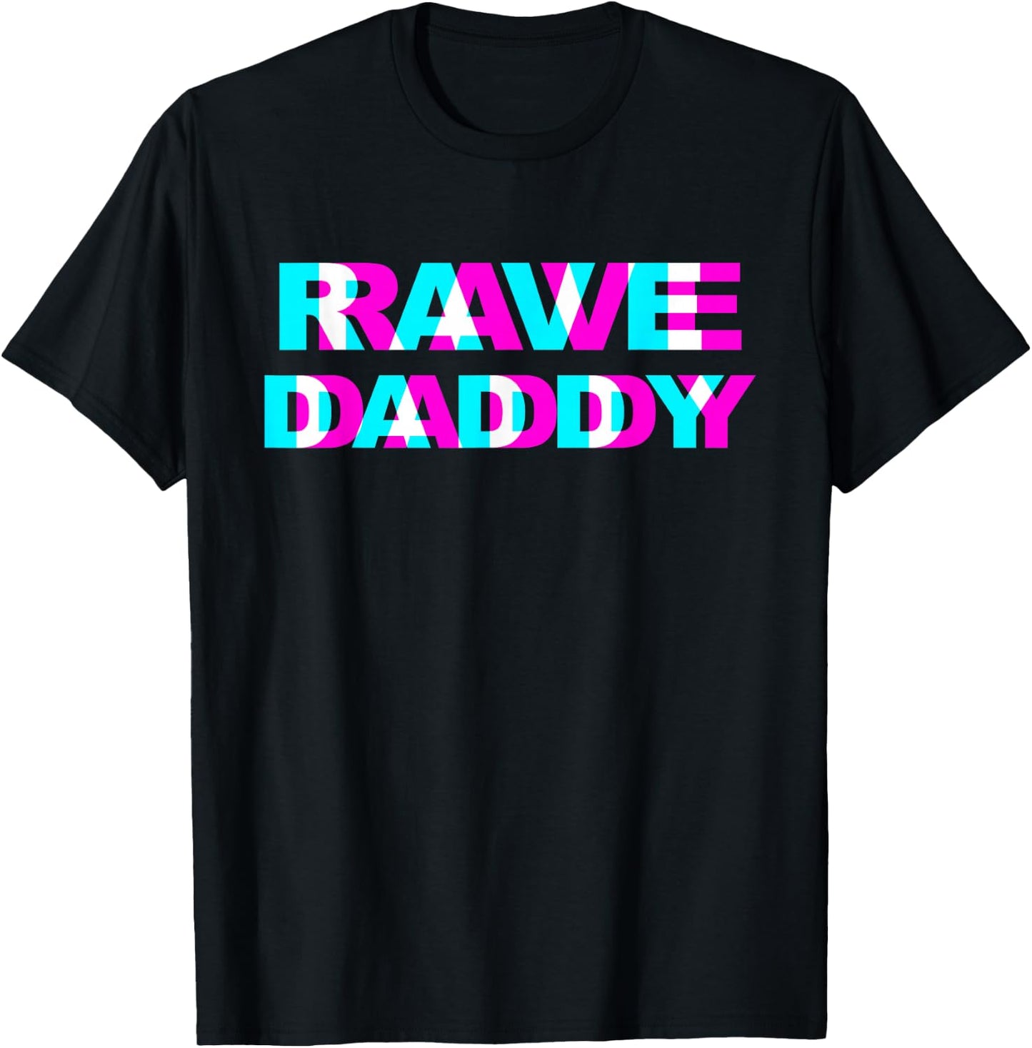 Rave Daddy EDM Music Festival Father Optical Illusion Trippy Small T-Shirt - T-Shirt | Black
