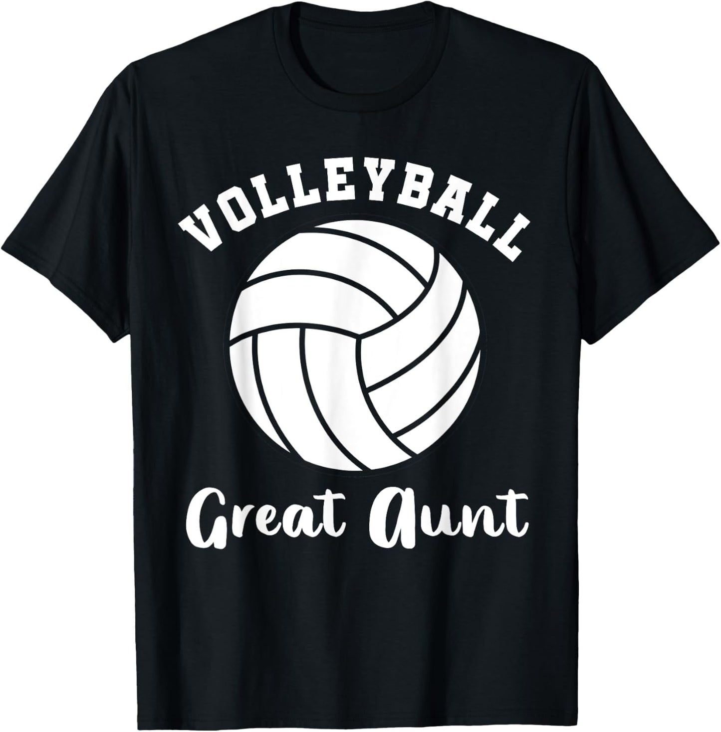 Volleyball Great Aunt Matching Family Volleyball Team T-Shirt - T-Shirt | Black