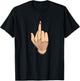 Woman Middle Finger Funny Middle Finger Fuck you T-Shirt - T-Shirt | Black
