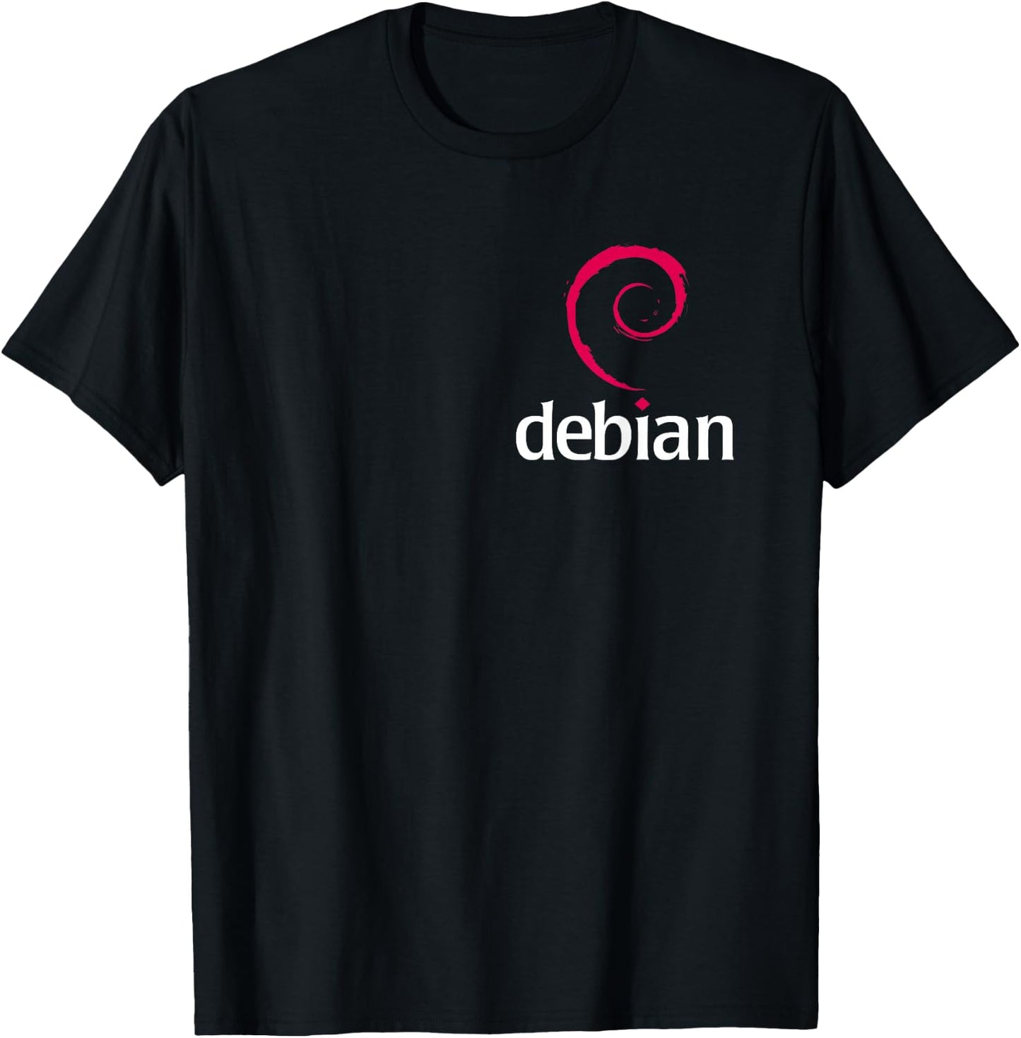 Linux Debian lovers Spiral Logo Open Source Os T-Shirt - T-Shirt | Black