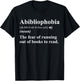 Abibliophobia Definition Book Lover T-Shirt - T-Shirt | Black