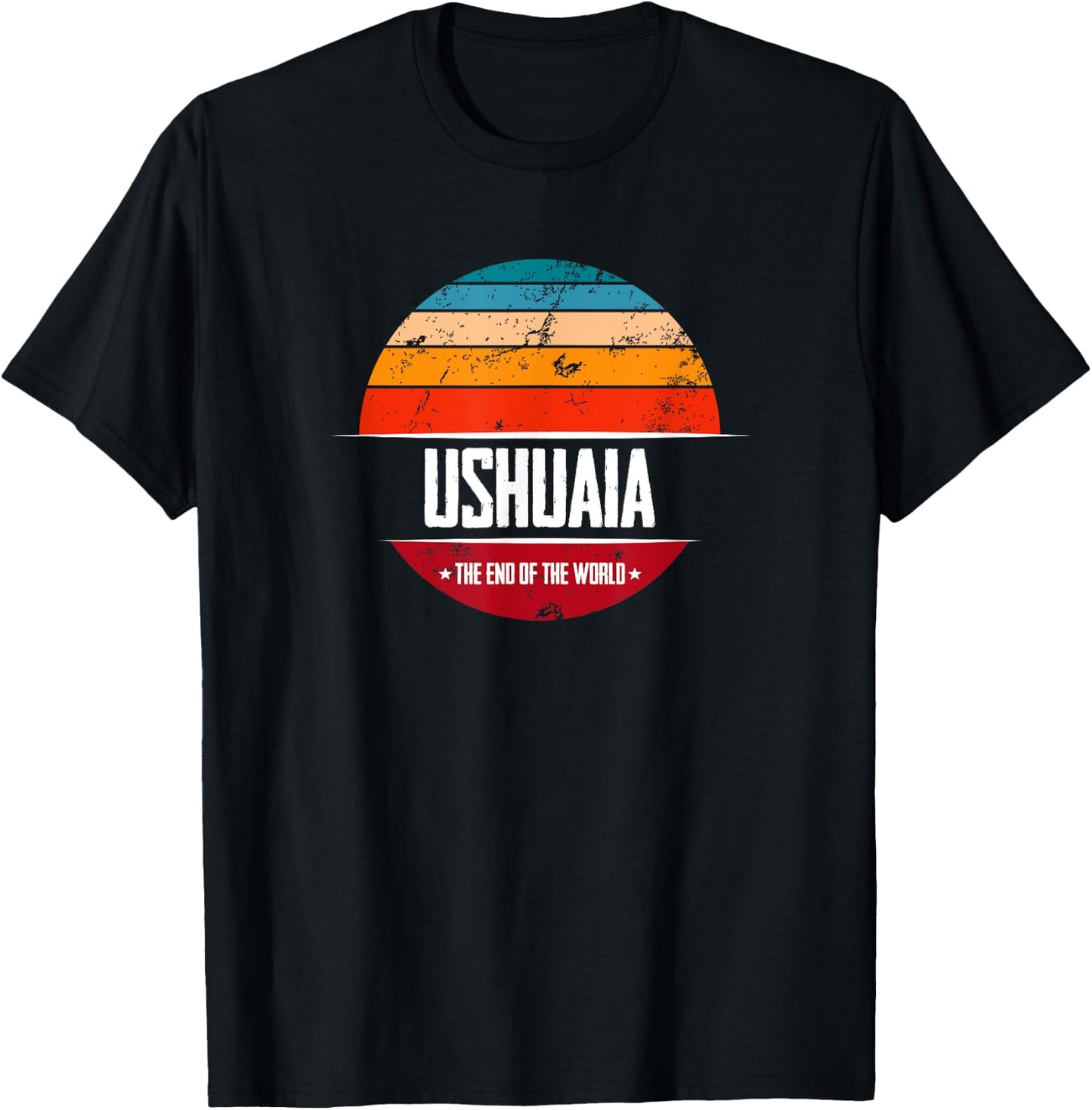 Vintage Ushuaia - Argentina Souvenir T Shirt T-Shirt - T-Shirt | Black
