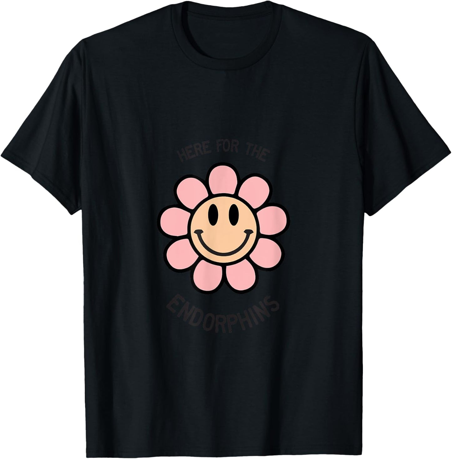 Here for the Endorphins Gym T-Shirt - T-Shirt | Black
