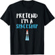 Pretend I'm A Spaceship Spooky Halloween Space Travel Gift T-Shirt - T-Shirt | Black