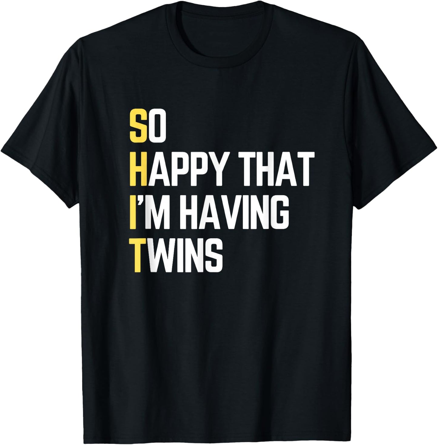 Funny Twins Dad Twin Daddy Expecting Twins Father Gift T-Shirt - T-Shirt | Black
