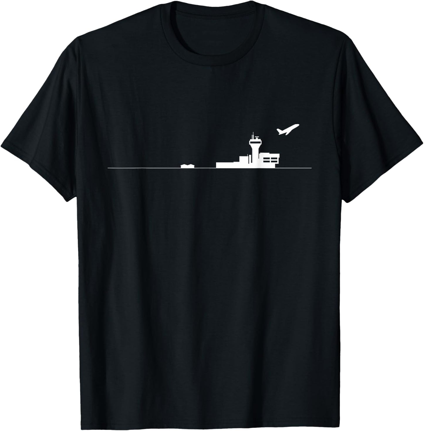 Air Traffic Control Tower Airport ATC T-Shirt - T-Shirt | Black