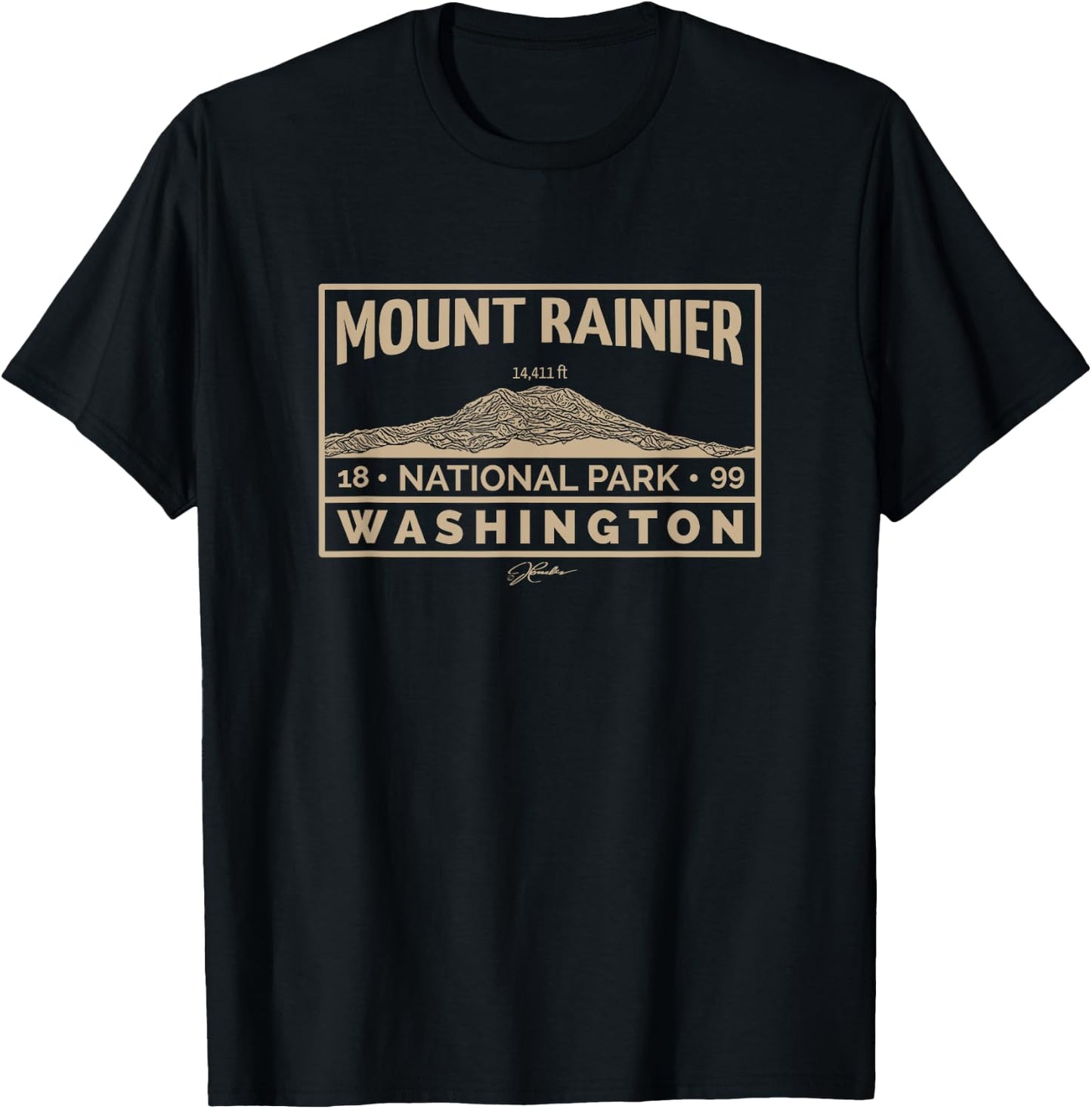 JCombs: Mount Rainier National Park T-Shirt - T-Shirt | Black