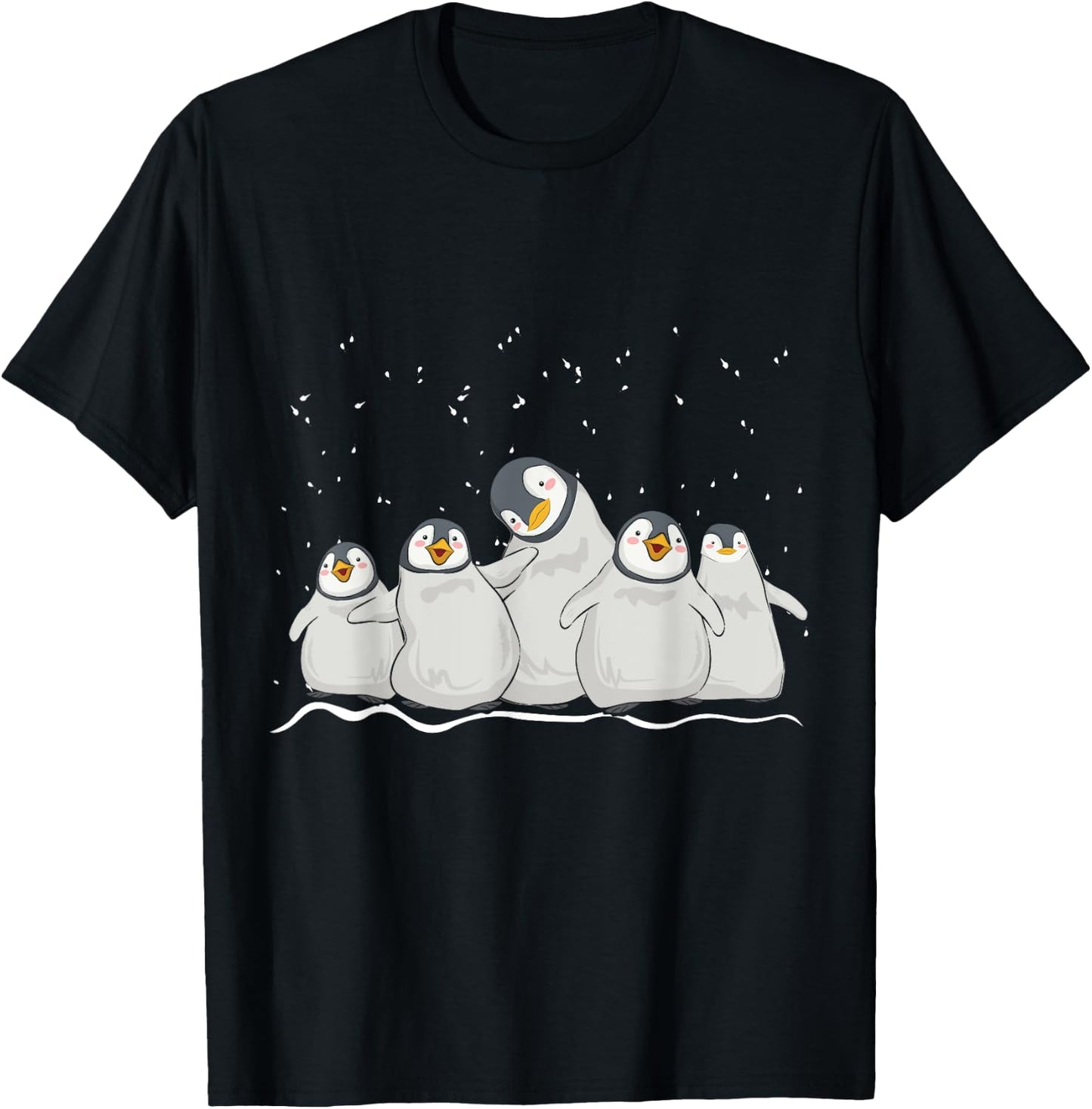 Penguin for Family Men Women Kids T-Shirt - T-Shirt | Black