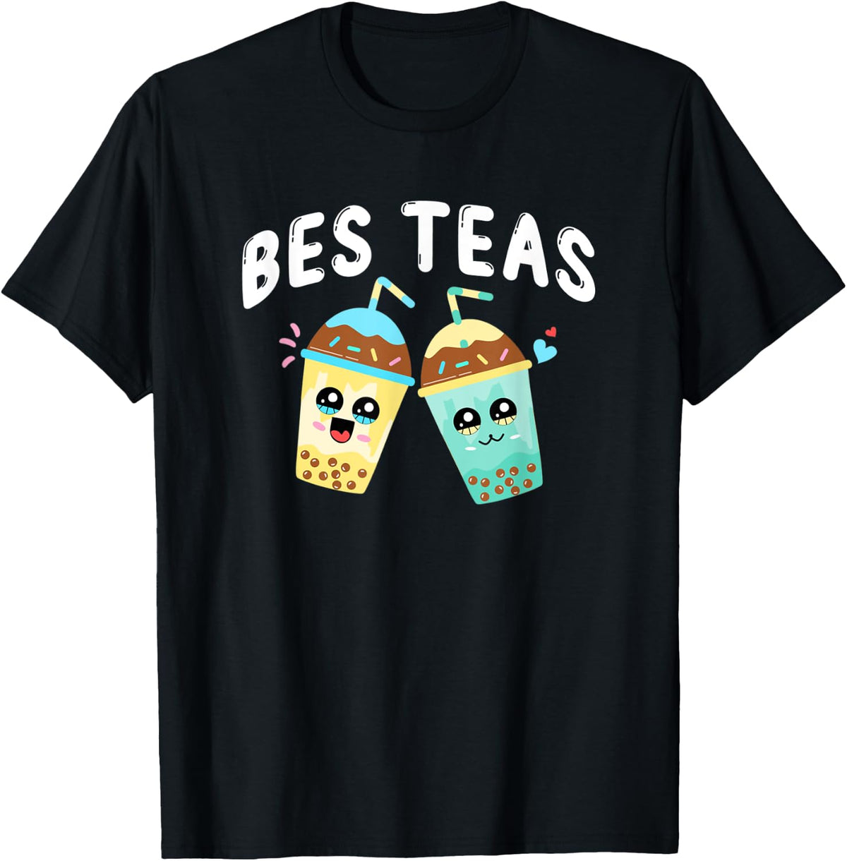 Bes-Teas Besties - Best Friends Bubble Tea Boba Tea Besteas T-Shirt - T-Shirt | Black