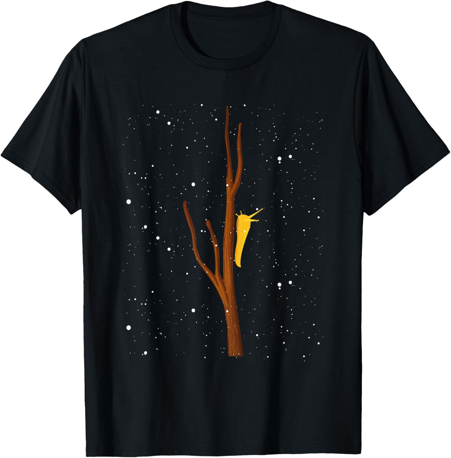 Banana Slug Pacific Banana Slug Fan Black Snug Fit - Spotted Banana Slug Species Climbing Slug - Small - Modern Animal Print - Christmas, Halloween T-Shirt - T-Shirt | Black