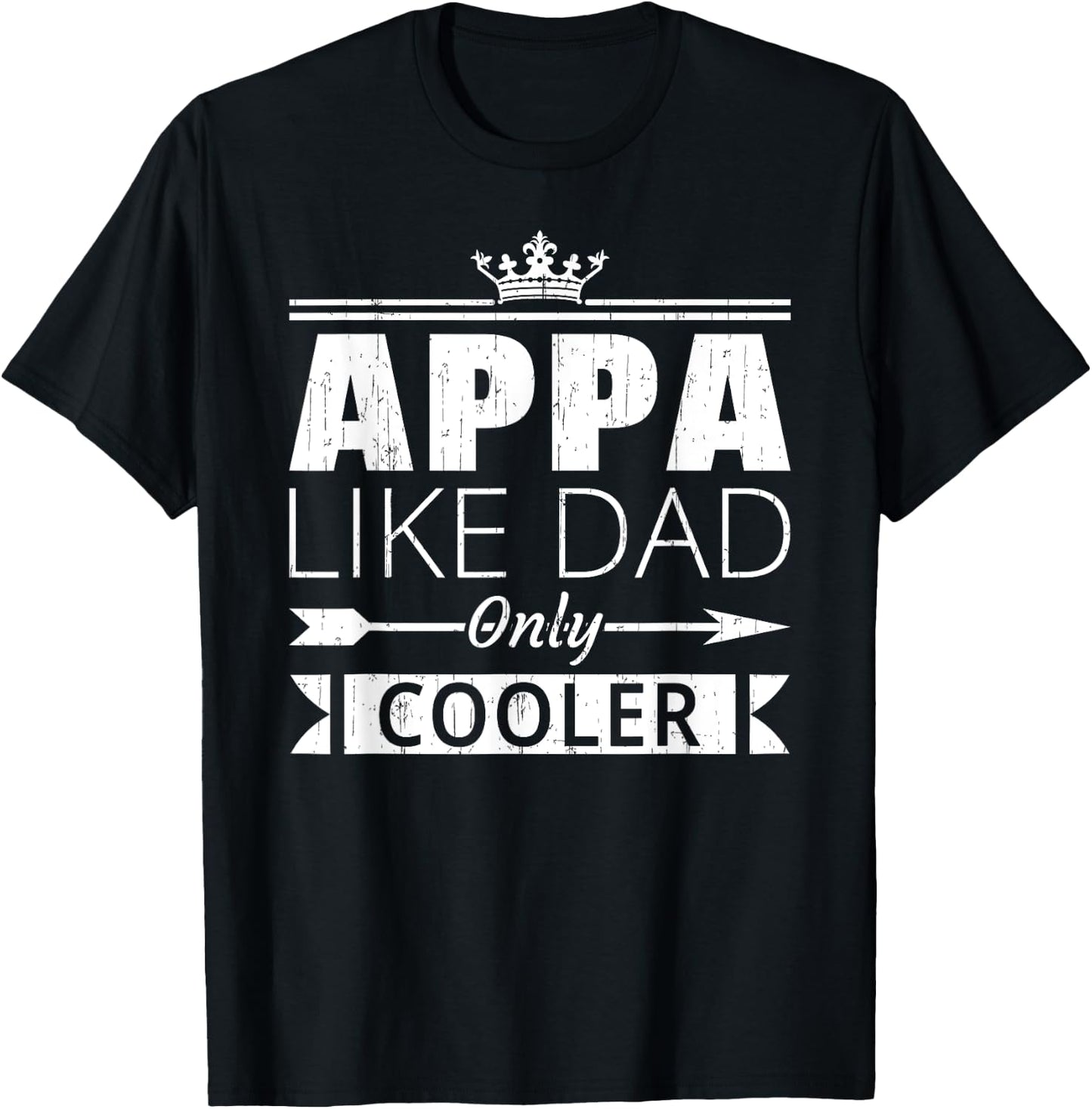 Appa Cooler Funny Korean Dad Father's Day Quote T-Shirt - T-Shirt | Black
