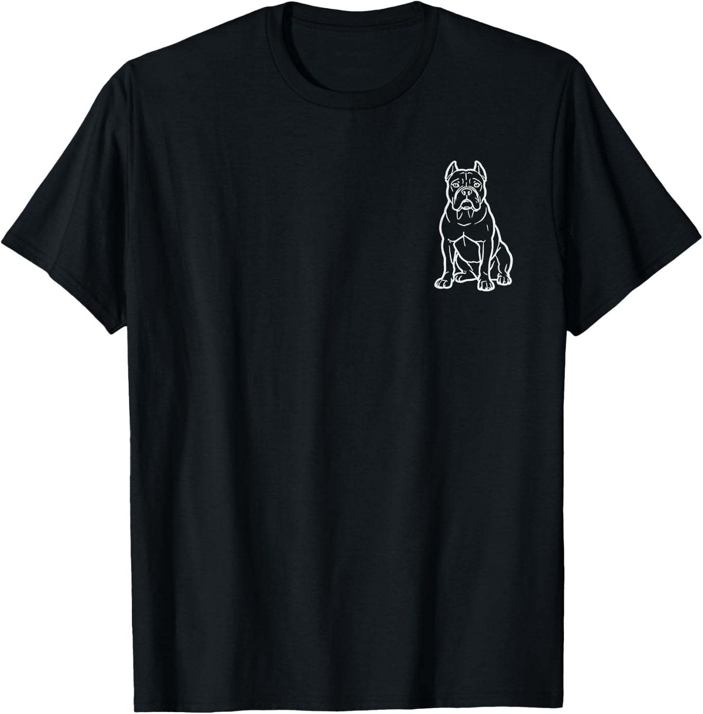 Cane Corso Minimalist Cute Dog Line Art T-Shirt - T-Shirt | Black