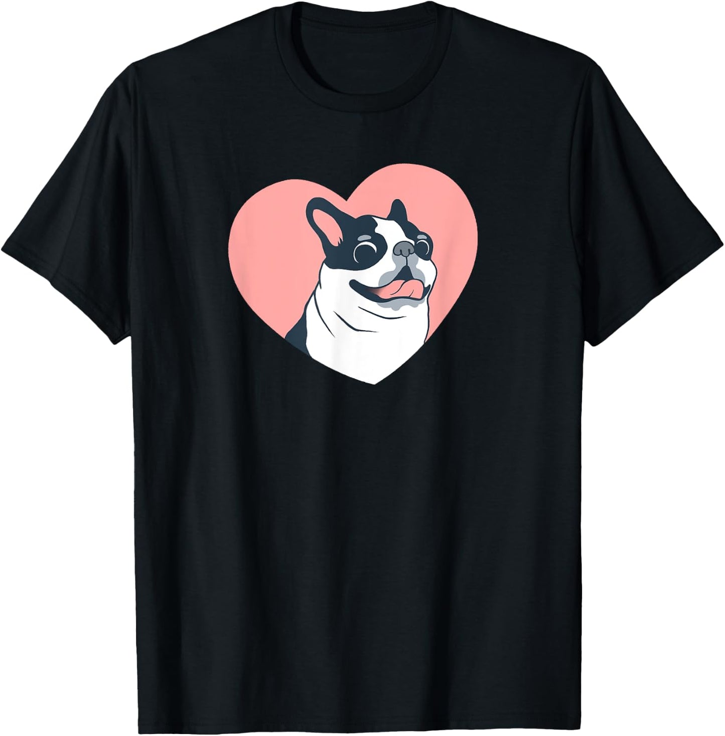 Cute Boston Terrier Dog Love Women Kids T-Shirt - T-Shirt | Black