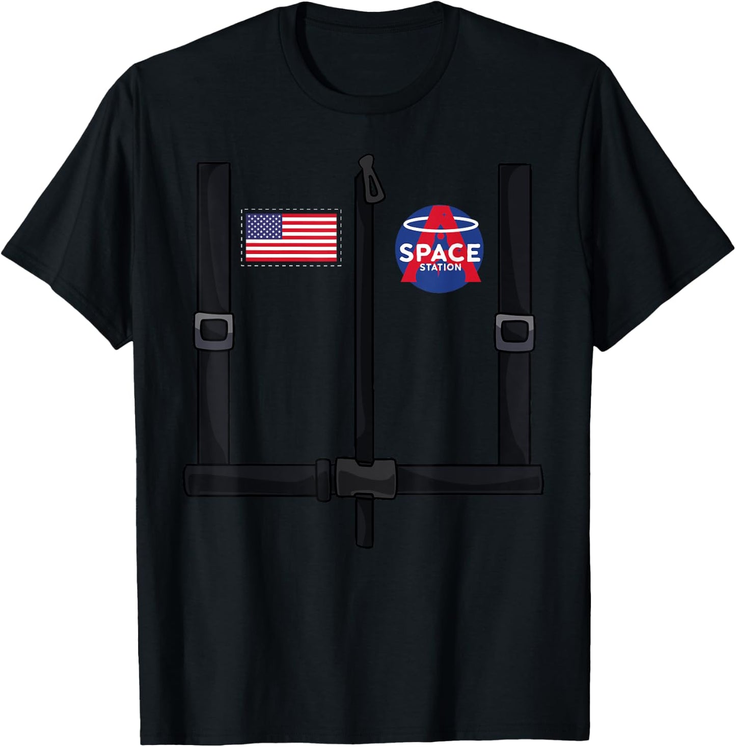 Easy Costume Idea - Space Astronaut T-Shirt - T-Shirt | Black
