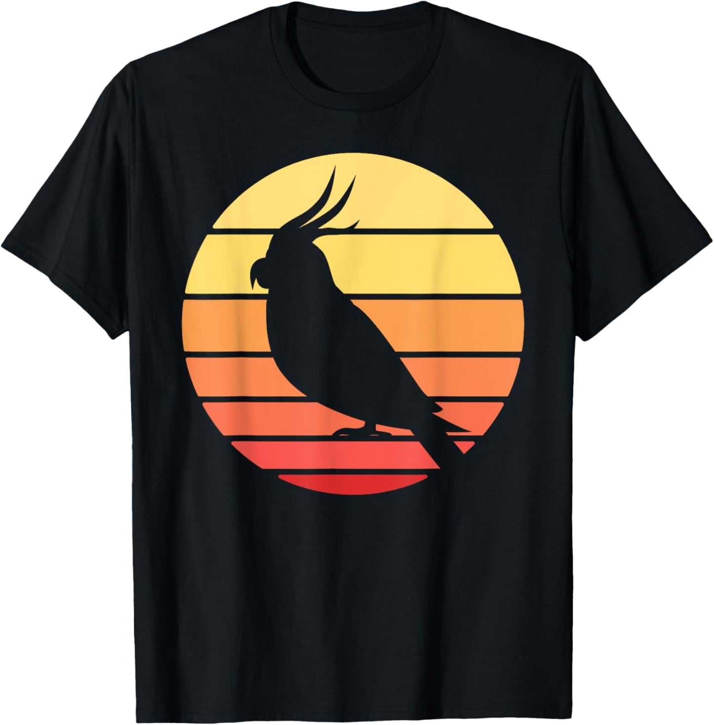Retro Cockatiel Shirt Women Kids Parrot Bird Lover T-Shirt - T-Shirt | Black