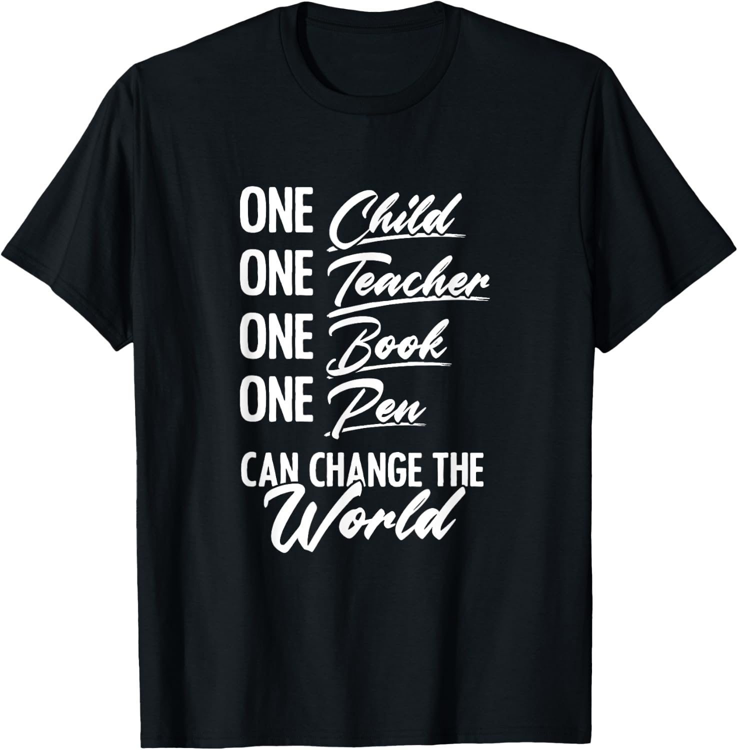 Malala Yousafzai Inspiration Quotes Malala T-Shirt - T-Shirt | Black