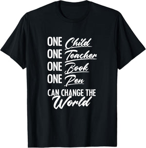 Malala Yousafzai Inspiration Quotes Malala T-Shirt - T-Shirt | Black