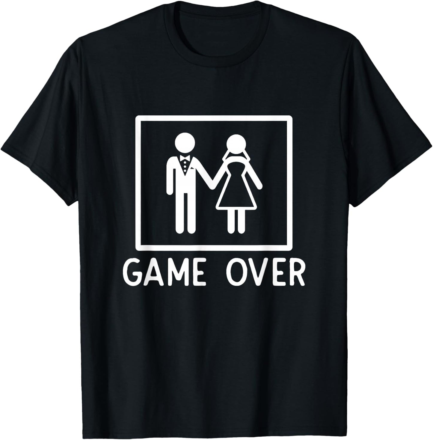 Game Over Funny Wedding Gift - Bachelor Party T-Shirt - T-Shirt | Black