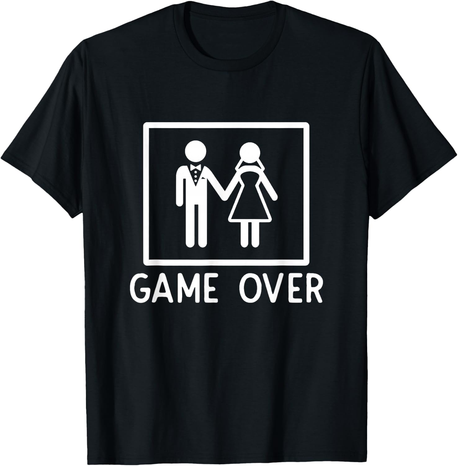 Game Over Funny Wedding Gift - Bachelor Party T-Shirt - T-Shirt | Black