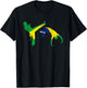 Brazil Flag Capoeira Dancer MMA Afro Brazilian Kick Fighter T-Shirt - T-Shirt | Black