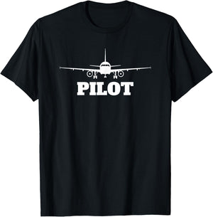 Aviation Airplane Fly Line Funny Vintage Pilot T-Shirt - T-Shirt | Black